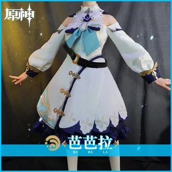 Genshin Impact Cosplay Kostium Na Halloween, Projekt Gry Barbara Girl Princess Dress Pokojówka Odzież Anime Wig Lolita Wieczorowe Stroje
