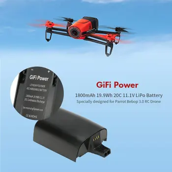 GiFi Power 2500mah akumulator 4000mAh 1800mah 44.4 Wh 20C 11.1 V LiPo akumulator do Parrot Bebop 2 RC Drone zapasowa wymienna bateria