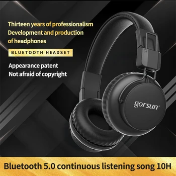 Gorsun E92 Bezprzewodowy Bluetooth opaska gry słuchawki na prezent BT 5.0 bezprzewodowy zestaw słuchawkowy 12 h nad uchem z mikrofonem głęboki bas
