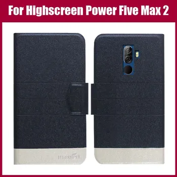 Gorąca wyprzedaż!!! Highscreen Power Five Max 2 Case 5 kolorów moda luksusowy ultra-cienki skórzany telefon futerał torba