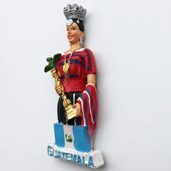 Gwatemala magnes na lodówkę turystyczne pamiątki 3d konkurs piękności Królowa magnetyczne naklejki na lodówkę kolekcja dekoracji pomysł na prezent