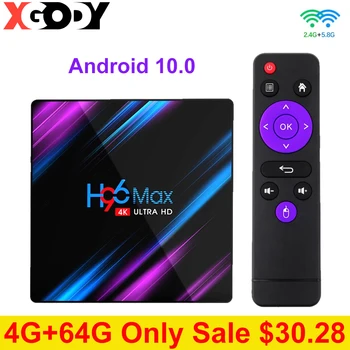H96MAX RK3318 smart TV Box Android10 ,4G 6K 4K 3D Media Player, 2.4 G&5G Wifi Wireless Bluetooth Smart Set-Top Box