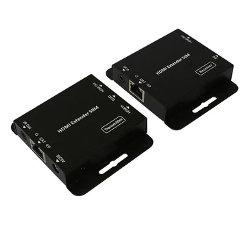 HDMI IR extender control over cable UTP POC EDID HDMI extender with Loop&HDMI IR control up to 165ft HDMI RX&TX included