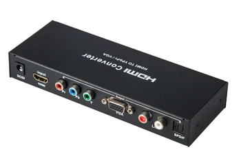 HDMI To Component YPbPr & VGA video Converter Adapter Convert 1080p hdmi to VGA/Ypbpr+R/L/SPDIF Audio VIDEO RCA L/R For PC TV