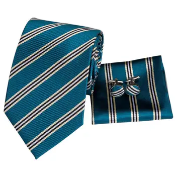 Hi-Tie 8.5 cm Classic Green Przeplotem Ties for Men Silk Fashion męski garnitur na szyję krawat Zielony Jedwabny męski krawat Set SN-3025