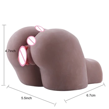 Hismith mała dupa masturbator męski Silikonowa sztuczna wagina podwójny otwór mini sex zabawki dla mężczyzn