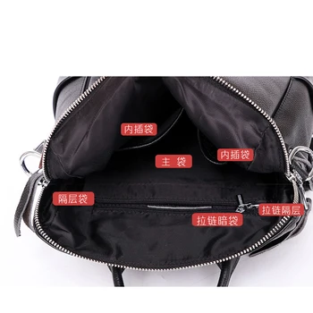 IPinee Large Capacity Women Backpack skóra naturalna, kobieca torba podróżna szkolny plecak dla dziewczyn modny plecak