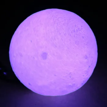 ITimo dekoracyjne lampa wisząca przenośny drukowanie 3D Moonlight lampa nowość księżycowi blask lampy brelok led lampki nocne mini