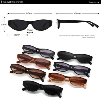 Ins popularna moda Małe Kocie oko okulary kobieta Rocznika owalne okulary Kobiety marka projektant okulary dla kobiet odcienie UV400