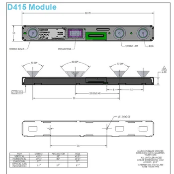 Intel realsense D415 D430 Module Kit 3D Camera Depth Module with USB Intel realsense D415 D430 Module AI Development Robot