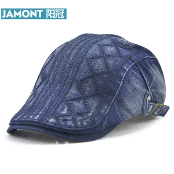 JAMONT Brand Men Cap Visors Fashion Beret Hats England Style Cotton Diamond Visor Men Hat Casual Flat Caps Gorras Dad ' s Hat