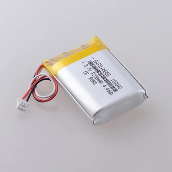 JST PH 1.25 mm 3 pin 1200mAh li-polymer LiPo wymienić baterie dla Bluedio T2 Plus słuchawki latarka walkie-talkie