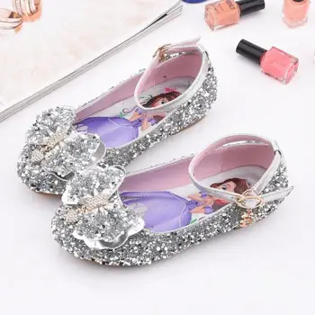 JY Children Girls Glitter Sequined Sandals dance Shoes Flat Party Princess Shoes 22-33 286-2 GZX01