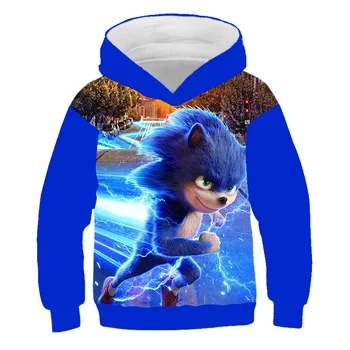 Jesień 2020 piękna Super fajna 3D Sonic Kapturem for girls dress Sonick Hedgehog Boys Fall Kids Sweatshirt for girls top