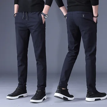 Jntour męskie casual spodnie wiosna lato moda 2020 wielobarwne cienkie długie spodnie proste męskie kieszonkowe Męskie spodnie Męskie