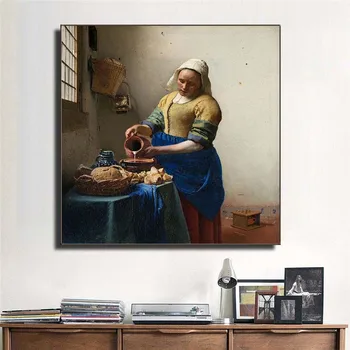 Johannes The Milkmaid słynne artystyczne malowidła na ścianie artystyczne plakaty i grafiki holenderski Złoty wiek słynne obrazy sztuki Куадрос