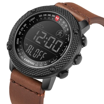 KADEMAN TOP Brand Luxury Men Watch LED Digital Display sportowe męskie zegarek Wodoodporny wojskowe Modne męskie skórzane zegarek