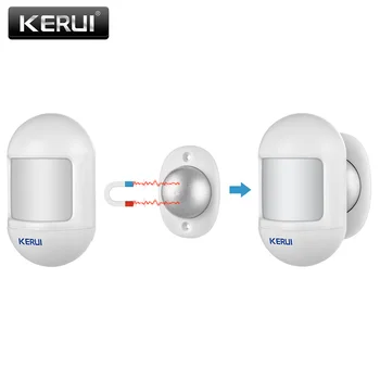 KERUI P831 bezprzewodowy mini ruchomy narożnik bezpieczeństwa w domu antywłamaniowe PIR czujnik ruchu na podczerwień jest kompatybilny z systemem sygnalizacji KERUI