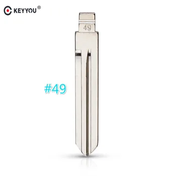 KEYYOU 10Pcs 49# KD Remote Key Blank Blade Metal Flip Blade Type # 49 New /for Nissan Folding key