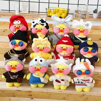 Kawaii LaLafanfan Cafe Mimi Duck pluszowe zabawki kreskówka cute kaczka miękka lalka miękkie lalki zwierząt, zabawki dla dzieci prezent na Urodziny dla dziecka
