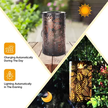 Kreatywny, otwarty słoneczny lampa światła ogród nasufitowe blacha wzór światła lampa do patio na zewnątrz lub lampa DA