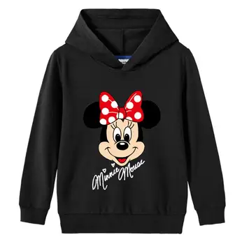 Kreskówki Disney Minnie Mouse Bluza Z Kapturem Dziecięca Dziewczynka Top Z Długim Rękawem, Bluzy Dla Dzieci Sweter, Odzież Wierzchnia