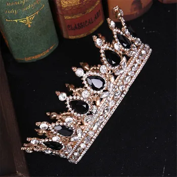 Kryształ Rhinestone Księżniczka Ślubne, Tiary Korony Tiara Prezenty Rhinestone Spektakl Korony Panny Młodej Opaski Ślubne Akcesoria Do Włosów