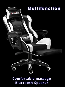 Krzesło komputerowe fotel do masażu fotel gamingowy ergonomiczne krzesło WCG LOL Silla game RGB Gamer Chair Bluetooth audio chair