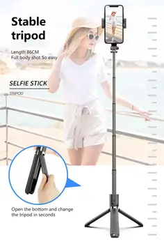 L08 Bluetooth Handheld Gimbal Stabilizer telefon komórkowy Selfie Stick Holder regulowana film Selfie Stand dla ipad/iPhone / Huawei