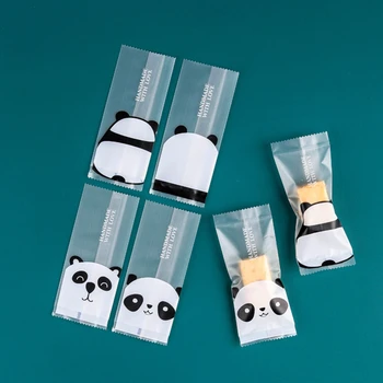 LBSISI Life 200pcs Hot Seal Bag Panda Hand Made Nougat Candy Chocolate Cookie Baking Machine Sealed Food Packing Party Favors