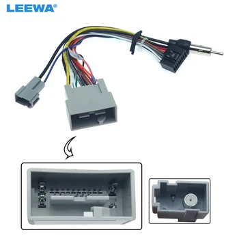 LEEWA 5set 16pin samochodowy odtwarzacz multimedialny Navi Radio Wire wiązka przewodów do Honda 14-17 Fit City Greiz audio kabel zasilania adapter #CA3413