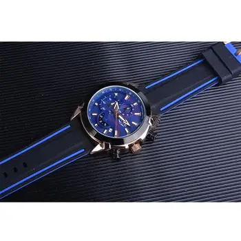 LIGE nowa moda niebieski czarny mężczyźni luksusowy zegarek kwarcowy zegarek silikonowy pasek wodoodporny Chronograf Sportowy zegarek świetlny mężczyzna data zegar
