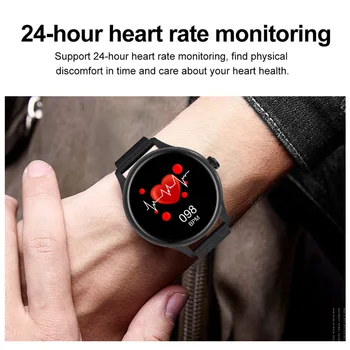 LIGE2020 damskie zegarek detekcja rytmu serca wykrywanie ciśnienia krwi kobiecy cykl menstruacyjny IP67 wodoszczelne zegarki sportowe