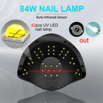 LKE Nail Dryer 120W Nail Lampa UV LED Lamp For All Gel nail Polish With Automatic Sensor LCD Display 4 Timer Lamp Of Nail Art