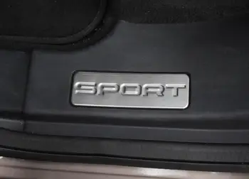 Land Rover Discovery Sport-2017 stal nierdzewna nakładka na próg drzwi akcesoria samochodowe czarny i srebrny styl