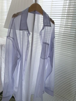 Lato 2020 Długa Bluzka Koszula Bandaż Sweter Koszula Plus Size W Bikini Przykrywka Stroje Kąpielowe Stały Kimono Roleta Peleryna