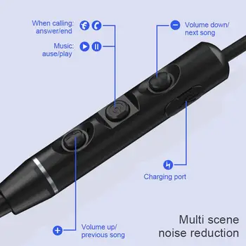 Lenovo QE03 V5.0 bezprzewodowy pasek na szyję Bluetooth, słuchawki sportowe, słuchawki stereo magnetyczne słuchawki douszne słuchawki dla iphone xiaomi