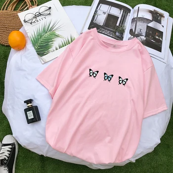 Letnie Nowe Damskie Kpop Koszulki Topy Codzienne Koreański Bangtan Boys Butterfly Print Friends Vintage T Shirt Women Fans Support Clothing