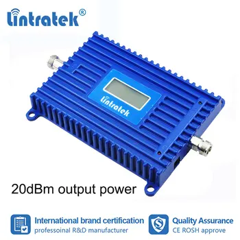 Lintratek 70db B20 4G LTE 800mhz Cellular Amplifier 800 Repeater Signal Booster 4G Internet & Voice Yagi Panel Antenna 13m Set 6