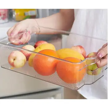 Lodówka szuflada do przechowywania może być złożona plastikowe pudełko do przechowywania prostokątnym makaronu, warzyw, owoców kuchnia pudełko do przechowywania