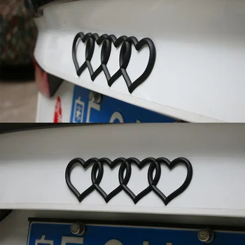 Love Heart Logo tylny bagażnik ikonę emblemat naklejka naklejka wymiana Audi car Logo decal car tail label vehicle