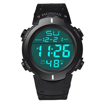 Lovesky 2018 Męskie fitness zegarek Wodoodporny mężczyzn chłopiec LCD cyfrowy stoper data gumowe zegarki sportowe, zegarki hurtowych