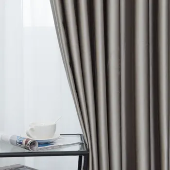 Luksusowe jedwabne zasłony do salonu Nowoczesne jednolity gruba zasłona okna do sypialni, kuchnia zasłony zasłona hotelowy wystrój