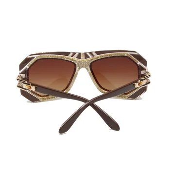 Luksusowe oversize pilotażowe okulary Kobiety rocznika rhinestone firmowa designerskie obuwie duża ramka cieniowane soczewki odcienie dla kobiet Female Oculos