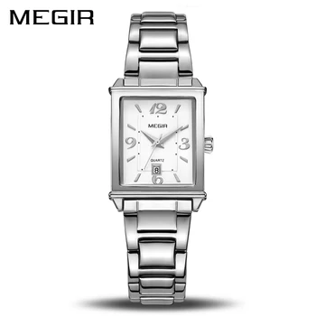 MEGIR White Women ' s Zegarki Top Brand Luxury Wodoodporny Woman Watch bransoletka moda Bransoletka ze stali nierdzewnej zegarek dla kobiet