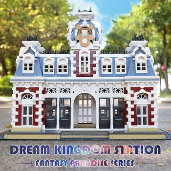 MOULD KING Streetview Building Blocks The Station of The Creamland Model sets Assembly Bricks Kid Educational Toy prezenty na Urodziny