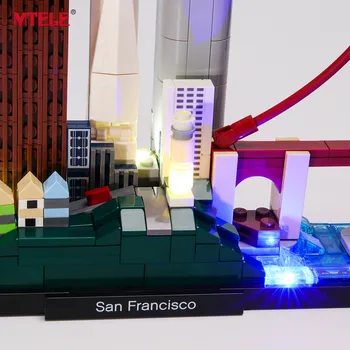 MTELE marki LED Light Up Kit Zabawka dla architektury San Francisco Compatile z 21043 (nie zawiera model)