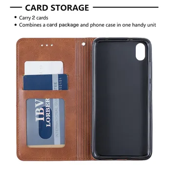 Magnetyczne absorpcja skórzane flip etui dla Xiaomi Redmi Note 7 Case retro portfel posiadacza karty stoisko Okładka książki dla Xiaomi Redmi 7A