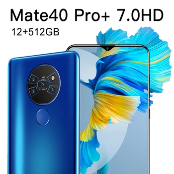 Mate40 Pro+ Full Display smartfony 12GB+512GB Android10 MTK6889 5G LET telefony komórkowe 24+48MP kamera 5800mAh Dual SIM telefon komórkowy