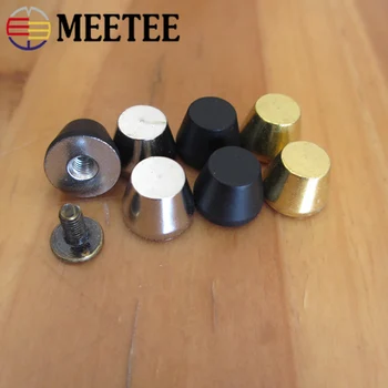 Meetee 10/30szt metalowe wiadro nit 10/12 mm ze śrubami miedziany płaski przycisk bagaż torba przełącznik klamra rzemiosła skórzane akcesoria